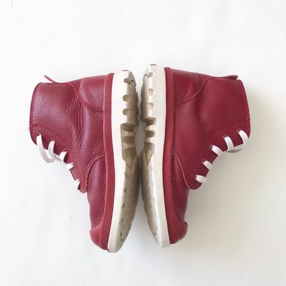 Palladium red leather boots EUC size 9 - Picture 2 of 8